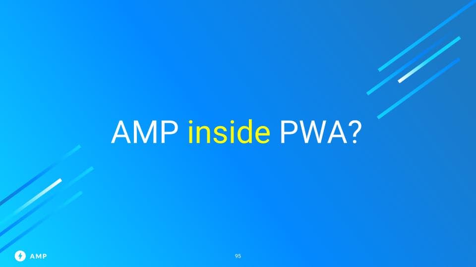 AMP inside of PWA
