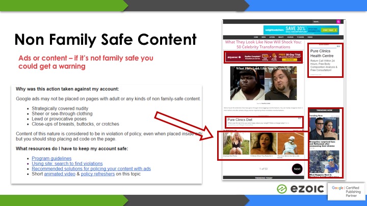 not family safe content banned in adsense