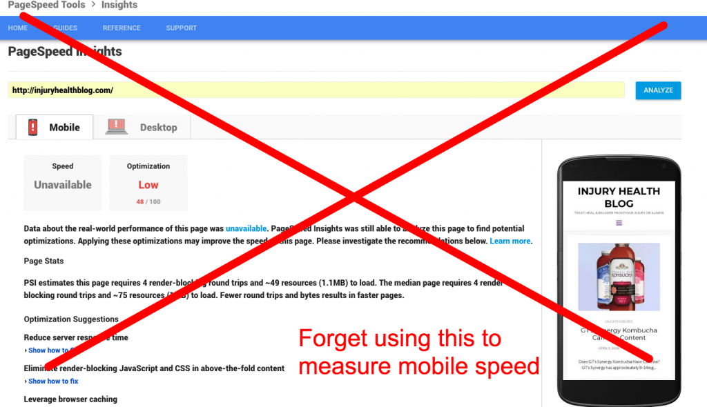 mobile page speed