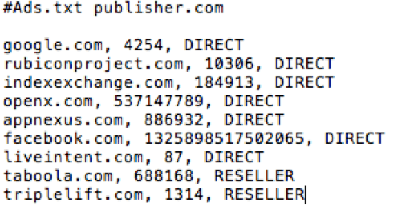 ads.txt implementation adsense google